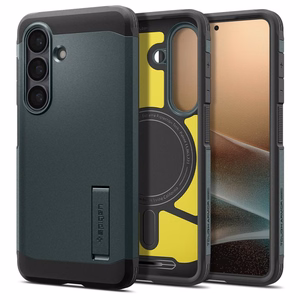 Spigen Tough Armor Mag MagSafe dėklas skirtas Samsung Galaxy S26+ - žalias