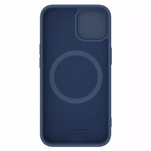 Nillkin CamShield Silky силиконовый чехол для iPhone 15 Plus тёмно-синий
