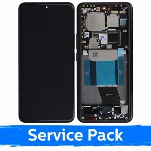 LCD ekranas skirtas Xiaomi 14 Ultra su rėmeliu / juodas / (Service Pack)