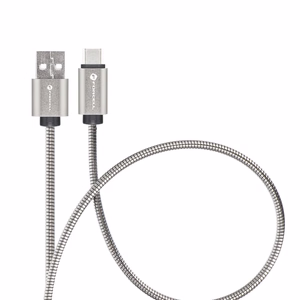Кабель USB A to USB C Forcell F-Energy QC4.0 3A 66W Metal 2 m C234 серебряный