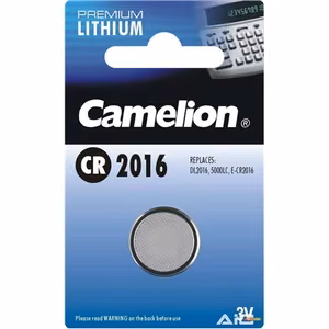 3 V ličio monetos tipo baterija „Camelion CR2016“, 1 vnt. (CR2016-BP1)