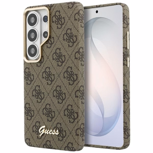 GUESS чехол 4G Script MagSafe для Samsung Galaxy S26 Ultra GUHMS26L5P4FWMSW коричневый