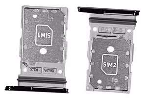 SIM card holder Samsung S901/S906 S22/S22 Plus Dual Phantom Black original (service pack)