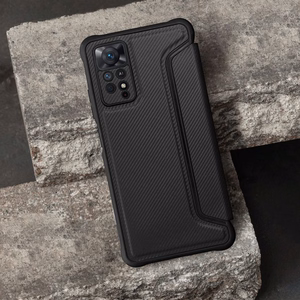 RAZOR knygos tipo dėklas telefonui Xiaomi Mi 11 Lite 5G / Mi 11 Lite LTE (4G) / Mi 11 Lite NE juodas