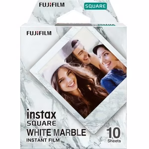 Fujifilm Instax Square White Marble – momentinė juostelė balto marmuro rašto rėmeliu, 10 lapelių