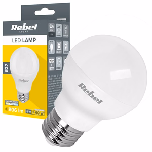 Rebel G45 E27 LED lemputė, 8 W, 4000 K, 230 V