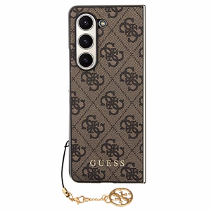 Guess GUHCZFD5GF4GBR F946 Z Fold5 brown/brown hardcase 4G Charms Collection