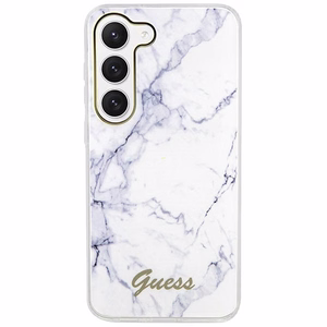 Guess GUHCS23SPCUMAH S23 S911 белый/белый жёсткий чехол Marble