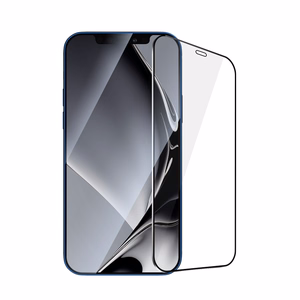 Закалённое стекло с металлической рамкой для iPhone 12 / 12 Pro 6.1'' чёрная рамка