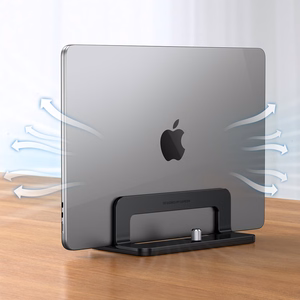 Ugreen aliuminis vertikalus stovas laikiklis MacBook nešiojamam kompiuteriui ir planšetei sidabrinis (20471 LP258)