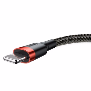 Baseus kabelis Cafule USB - Lightning 0,5m 2,4A raudonas-juodas