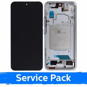 LCD ekranas skirtas Xiaomi 13 su rėmeliu / baltas / (Service Pack)
