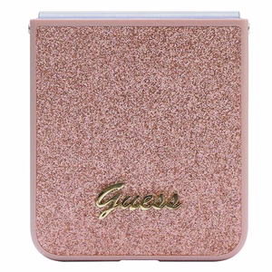 Guess Glitter Script чехол для Samsung Galaxy Z Flip 5 - розовый