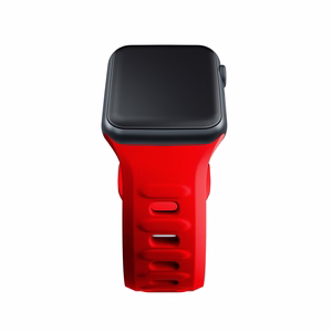 42/44/45/46/49 mm Red (big) - 3mk Silicone Watch Strap for Apple