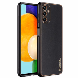 Dux Ducis Yolo elegantiškas dėklas telefonui iš ekologiškos odos Samsung Galaxy A13 5G juodas