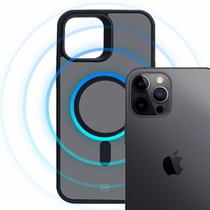 3mk Smoke Magnetinis dėklas telefonui Apple iPhone 12 Pro Max - juodas