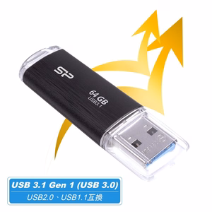 SILICON POWER Blaze B02 USB atmintinė 64 GB USB Type-A 3.2 Gen 1 (SP064GBUF3B02V1K) juoda