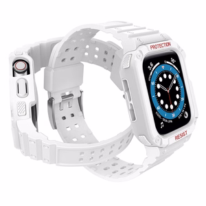 Protect Strap Ремешок для Apple Watch 42/44/45mm с бронированным чехлом - белый