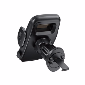 Crong Carclip Air Vent universalus automobilinis telefono laikiklis ventiliacijos grotelėms, juodas