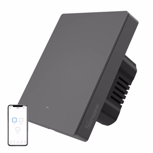 Умный WiFi настенный выключатель SONOFF M5-1C-80 (1-канальный, для рамки, графит)