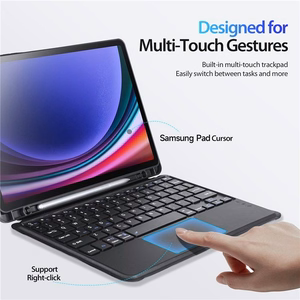 DUX DUCIS dėklas DK sulankstomas su belaidžiu klaviatūra SAMSUNG Tab S9/S9FE/S10FE juodas