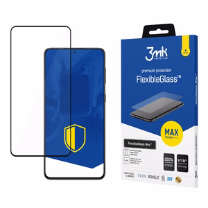 Закалённое стекло 3mk FlexibleGlass Max чёрное для Samsung Galaxy S21+ 5G