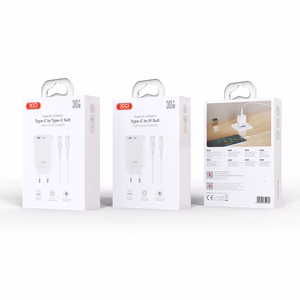 XO wall įkroviklis CE30 PD 30W 1x USB-C 1x USB baltas