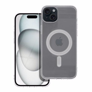 Чехол для iPhone 15 PLUS Clear Mag Cover (STR) совместимый с MagSafe прозрачный