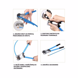 Large cable lug crimper set, 60 pcs., E6080