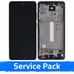 LCD ekranas, suderinamas su Samsung A525 (A526) A52 su rėmu / Awesome Violet / (Service Pack)