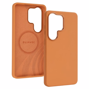 Liavec Silky чехол с металлической рамкой камеры для Samsung Galaxy S26 Ultra оранжевый