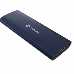 Natec Rhino M.2 NVMe Lite Steel Navy – išorinis M.2 NVMe SSD dėklas, USB-C 3.2 Gen 2, tamsiai mėlynas