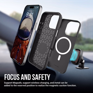 Dėklas Perfectionists Triangle Mag Case Apple iPhone 12/12 Pro juodas