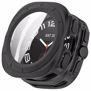 Tech-Protect Defense 2-Pack dėklas, skirtas Samsung Galaxy Watch Ultra 47mm – skaidrus ir matinis juodas