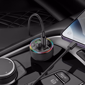 HOCO автомобильный FM-трансмиттер bluetooth 2 x USB A + Type C PD QC3.0 30W E82 чёрный