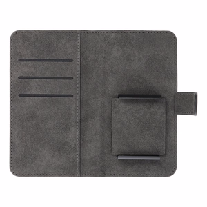 Universali knygos dėklas dydis S iPhone 12 / 13 / SAMSUNG S6 / A5 2016 / XCOVER 4 / S22 / HUAWEI P8 2017 juodas
