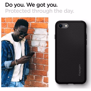 Spigen Liquid Air dėklas telefonui iPhone 7 / 8 / SE 2020 / SE 2022 - Juodas