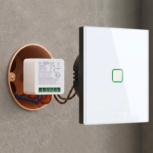 Įleidžiamas „GreenBlue“ WiFi relė, „Android“/„iOS“/„Alexa“/„Google Home“, 100–240 V kintamosios srovės, 50/60 Hz, maks. 16 A, skirtas 150 W LED lempoms, GB739