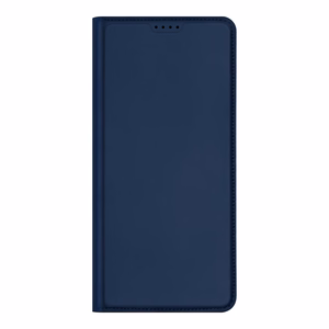 Dux Ducis Skin Pro dėklas telefonui Oppo Reno 8 Pro su atverčiamu dangteliu, kortelių pinigine ir stovu, mėlynas