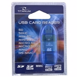 TITANUM TA101B kortelių skaitytuvas mėlynas USB 2.0