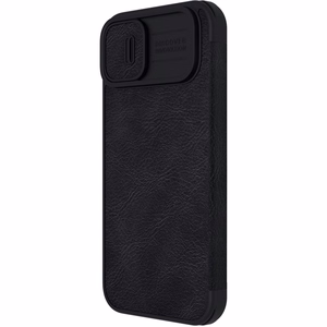 Nillkin Qin Leather Pro Case iPhone 14 Plus с защитой камеры флип-чехол чёрный