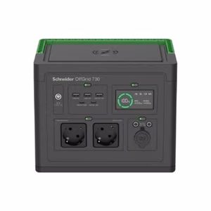 Schneider Electric OffGrid Portable Power Station 730, 738Wh Lithium-ion, LCD, 2 CEE 7/3 Schuko outlets, Sinewave, 3 USB-A, 2 USB-C, Wireless Charger PPS730-GR