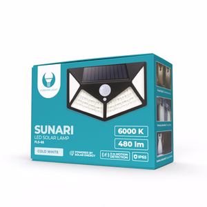 Forever Light Solar LED Lempa SUNARI FLS-65 100*SMD PIR 6W 480lm 6000K 1200mAh Li-Ion