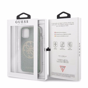 Guess GUHCN65PCUGLKA iPhone 11 Pro Max хаки жёсткий чехол 4G Circle Glitter