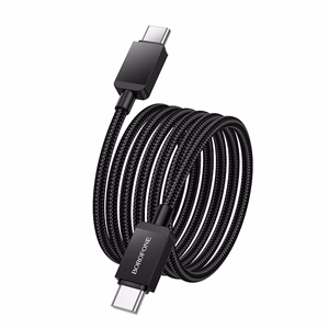 Borofone Кабель BX120 Placer - Type C to Type C - PD 60W 1 метр чёрный