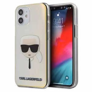 Karl Lagerfeld Iridescent Karl's Head Case for iPhone 12 mini - Multicolor