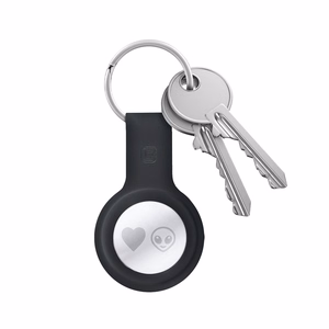 Crong Silicone case for Apple AirTag 1 / 2, with key ring, black