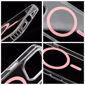 Drop Glue Colorful Ring Mag Cover rožinis skirtas IPHONE 14