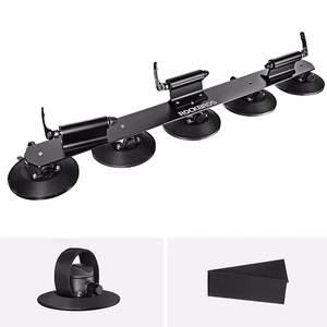 Rockbros XP1003 siurbtukinis automobilio stogo laikiklis 3 dviračiams – juodas