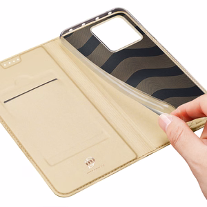 Dux Ducis Skin Pro dėklas telefonui Xiaomi 13 su kortelių laikikliu ir auksiniu stovu